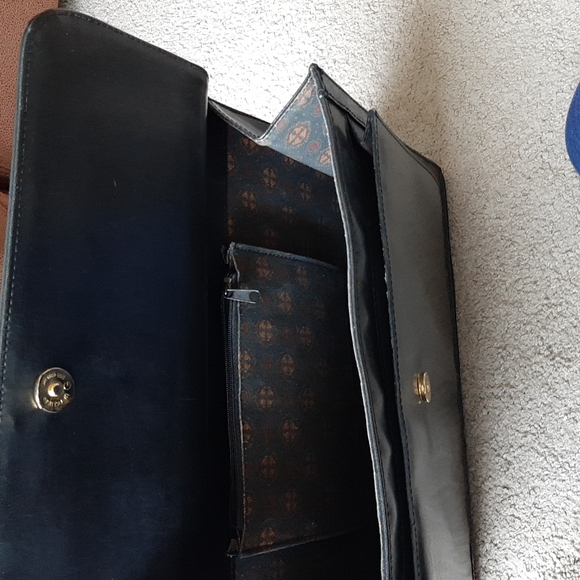 Vintage Belle Rose Black Crocodille Print Detail Handbag Organizer - Picture 4 of 4